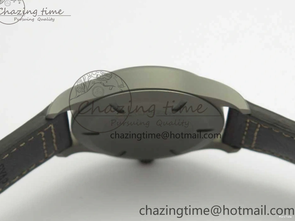 MIROTIME 0504 SmartChoice Mark XVIII IW327006 Titanium M+F 1:1 Best Edition Black Dial on Brown Leather Strap A 7145